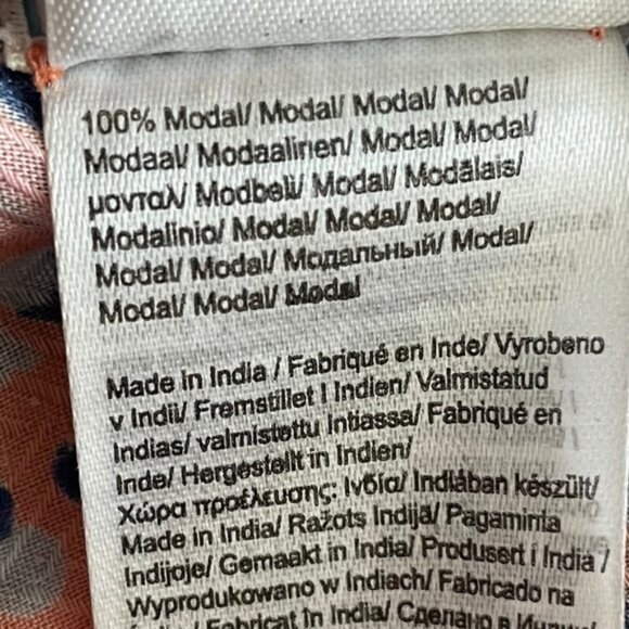 Brakeburn Original Ladies Collection Spots Tassel Modal Scarf Coral Blue OS NWT - Picture 10 of 11